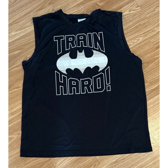 Batman Tank Top Lot Mens Sleeveless XL Camo & Black Train Hard Gym Work Out - Picture 2 of 8
